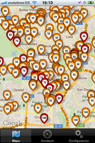 i-Radar modo mapa